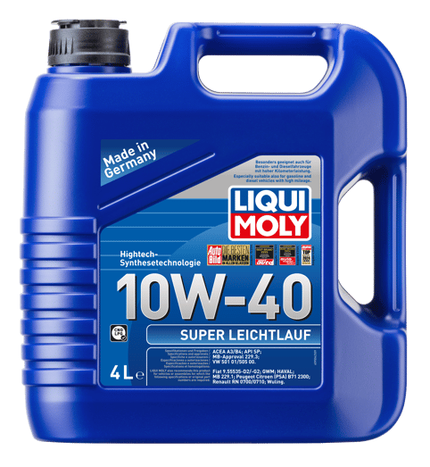 LIQUI MOLY 10W40 Motor Yağı Süper Sentetik SUPER LEICHTLAUF 4 Litre (9504)