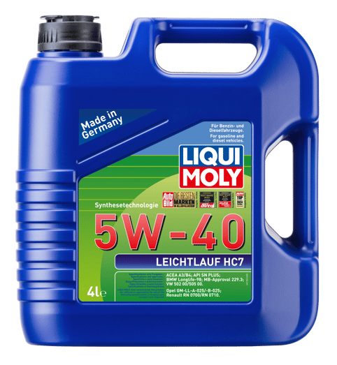 LIQUI MOLY 5W40 Motor Yağı Sentetik LEICHTLAUF HC7 4 Litre (1382)