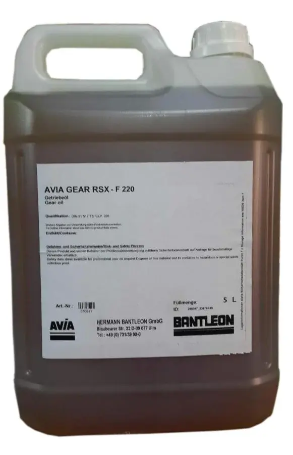 MOBİL Avia Gear RSX F 220 - 5 Litre Yüksek Performanslı Dişli Yağı Şanzıman Yağı