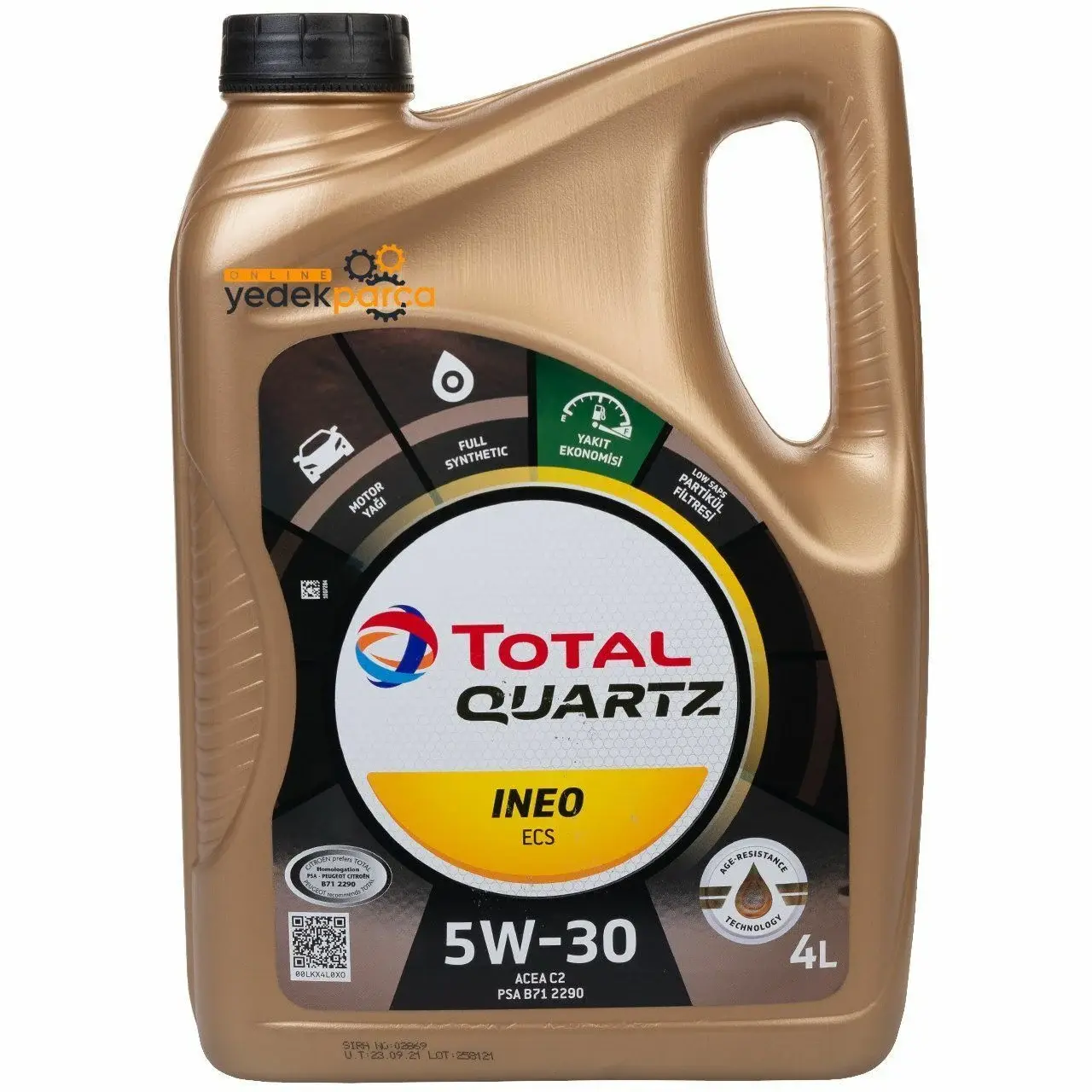 TOTAL Quartz INEO ECS 5W-30 - 4LT Motor Yağı