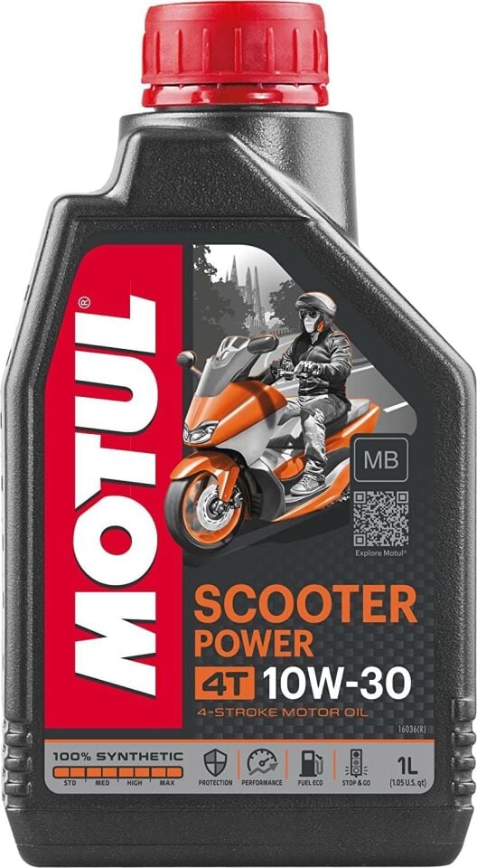 MOTUL Scooter Power 10W-30 MB 4T - 1LT 4 Zamanlı Tam Sentetik Motosiklet Yağı
