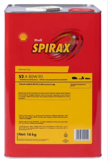 SHELL Spirax S2 A 80W-90 - 16KG